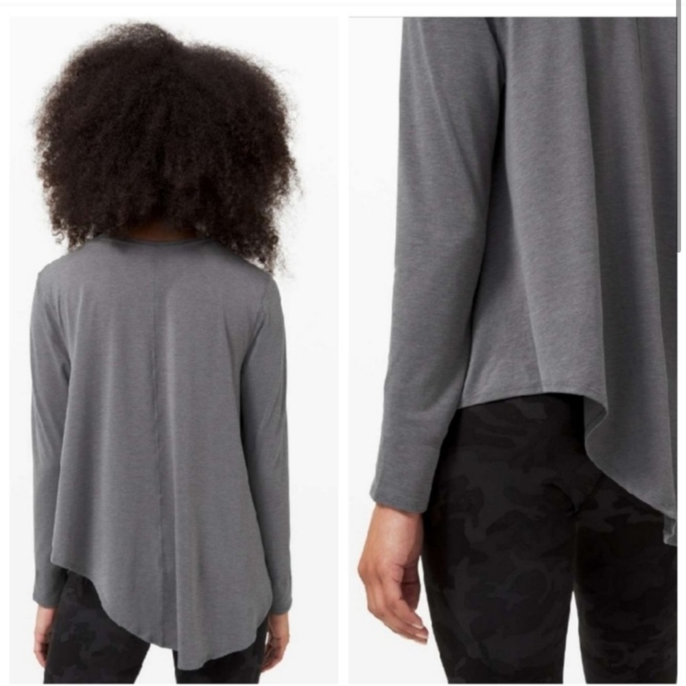 Lululemon lifted balance long sleeve, heathered titanium M/L - Picture 2 of 12